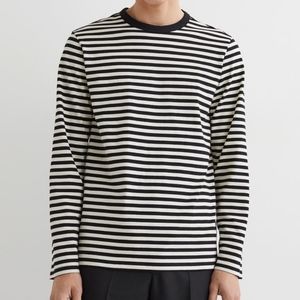 Men's H&M black/white striped shirt